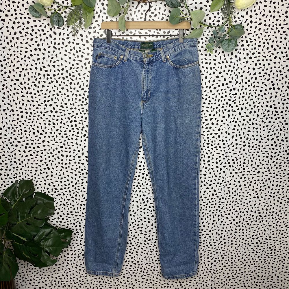 Lauren Jeans Co. Mid wash high rise mom jeans